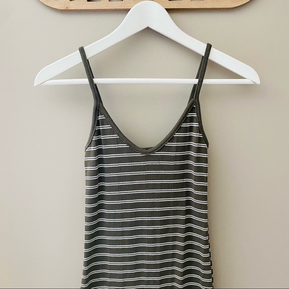 Wild Fable Striped Form Fitting Long Dress Green Sz XS - Picture 2 of 10